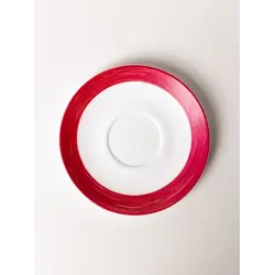 Блюдце, ARC International, Brush Cherry, вишневый край, (чашка 40594), d 140 мм