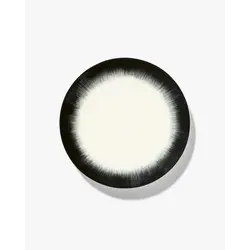 Тарелка мелкая d 24 см, h 1,1 см, цвет белый/черный, декор 4, DÉ