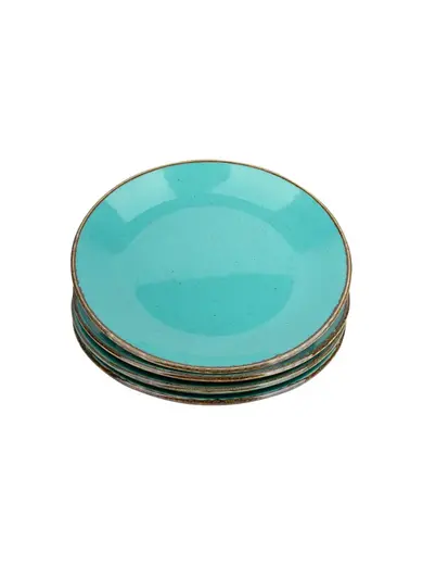 Набор десертных тарелок Porland Seasons 18 см (4 предмета), бирюзовый