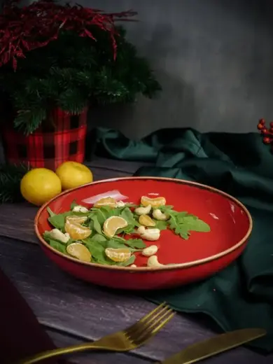 Набор салатников Porland Seasons 22 см (2 предмета), красный, 835 мл