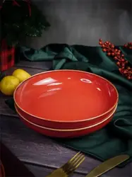 Набор салатников Porland Seasons 22 см (2 предмета), красный, 835 мл