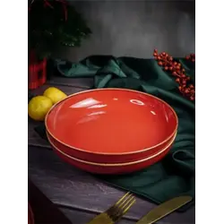 Набор салатников Porland Seasons 22 см (2 предмета), красный, 835 мл