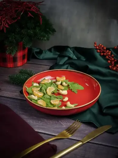 Набор салатников Porland Seasons 22 см (2 предмета), красный, 835 мл