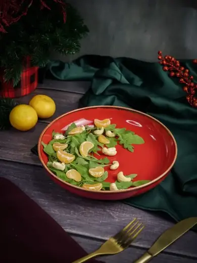 Набор салатников Porland Seasons 22 см (2 предмета), красный, 835 мл