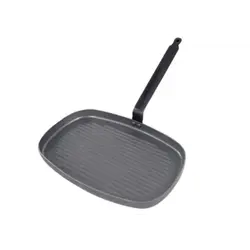 Сковорода-гриль 38*26 см. h=3,2 см. белая сталь (индукция) Carbone SteelDe Buyer /1/3/