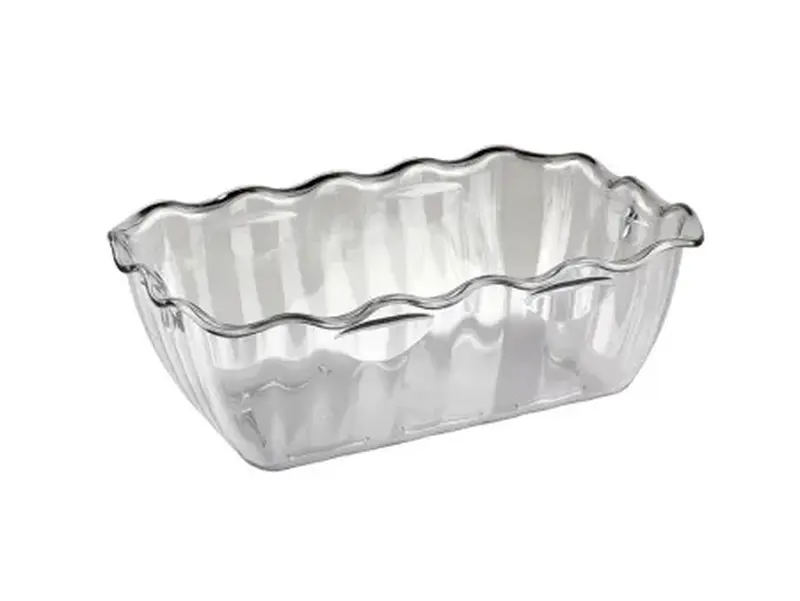 Салатник 260*175 мм. 2000 мл. h=80 мм. с волнистыми краями прозрачный /1/9/