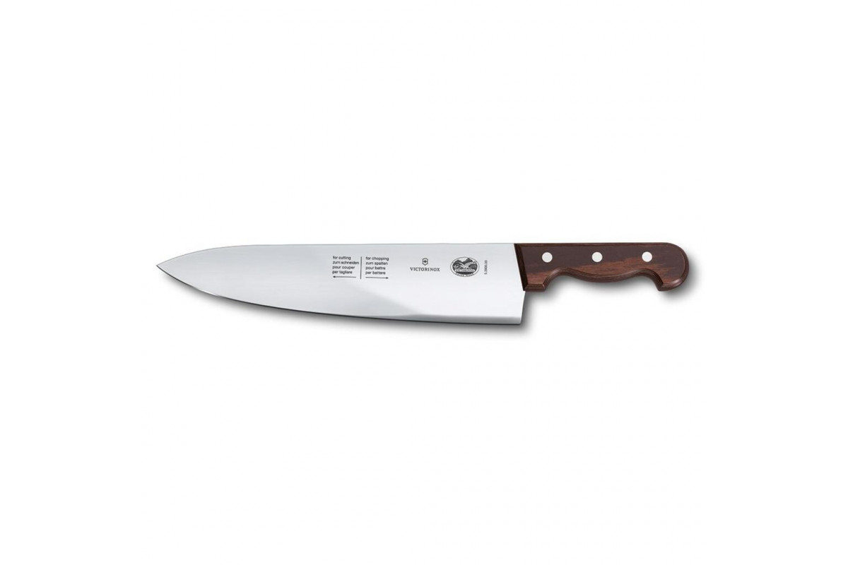 Нож поварской 33 см кованый для рубки мяса ручка розовое дерево Victorinox Rosewood