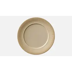 Тарелка мелкая с римом и рельефным бортом d 31,4 см, h 2,5 см, цвет бежевый, Nature Infused