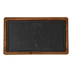 Доска для подачи 30*16 см прямоуг. дерево с чугунной вставкой LAVA