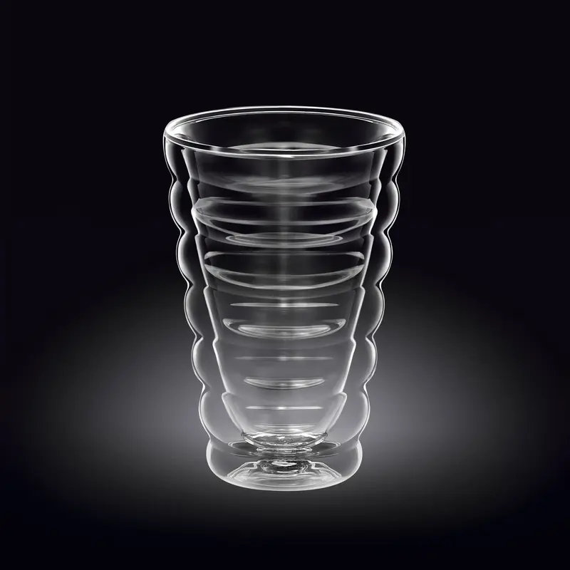 Стакан 400 мл. d=90 мм. h=160 мм. с двойными стенками Термостекло Wilmax /1/48/