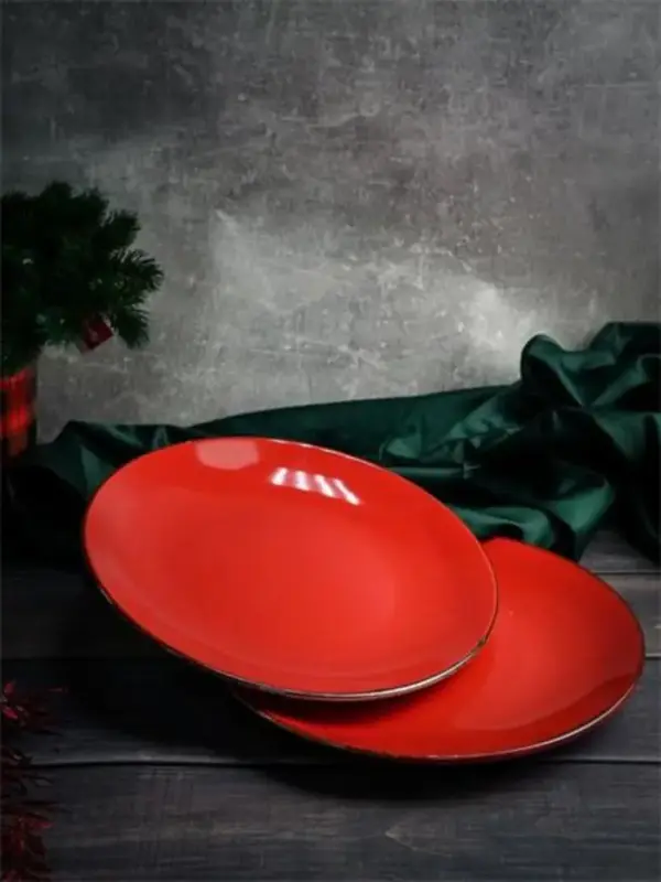 Набор обеденных тарелок Porland Seasons 28 см (2 предмета), красный