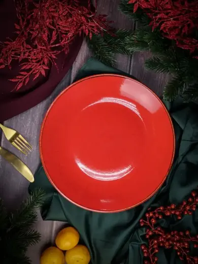 Набор обеденных тарелок Porland Seasons 28 см (2 предмета), красный