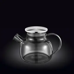 Чайник 950 мл. заварочный серый, с крышкой нерж., Термостекло Wilmax /1/18/