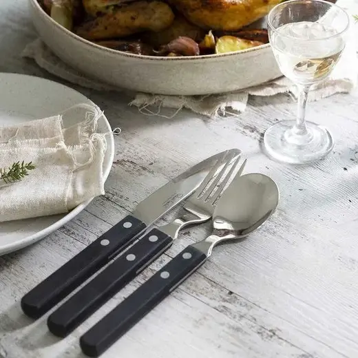 Нож столовый 22,8 см, нерж. сталь, пластик, Trattoria (BR)