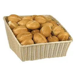 Корзина для хлеба, APS, прямоуг., бежевая, полиротанг, 45 * 42 * 17/24 см