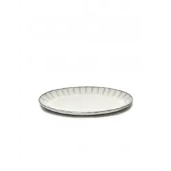 Блюдо овальное L25 x W17,5 x H1,7 см, цвет белый, Inku