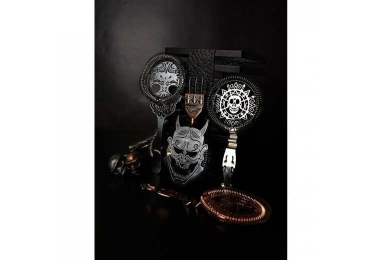 Стрейнер барный нерж. 19,3 см d 10,3 см Череп Luxury Skull P.L.- Barbossa