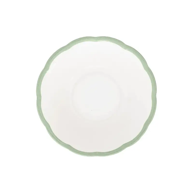 Салатник с цветным кантом (зеленый) Ø 16,8 см