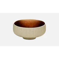 Салатник (с рельефом) 330 мл, d 12 см, h 5,6 см, цвет коричневый, Nara