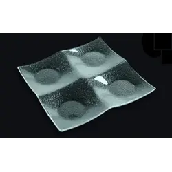 Менажница 4-х секц., 3D Glassware, стекло, 200*200 мм