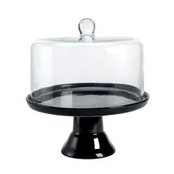 Подставка для торта 27 см фарфор со стеклянной крышкой d 24 см P.L. Proff Cuisine