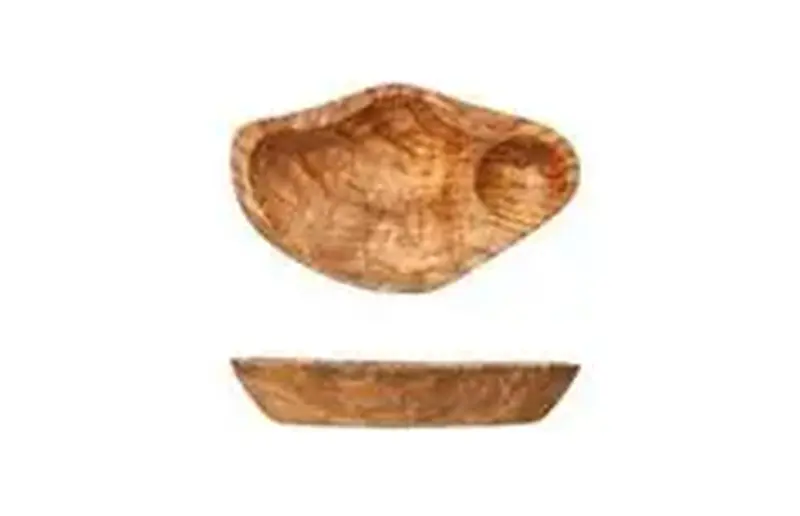 Тарелка, из оливкового дерева, 14x10CM