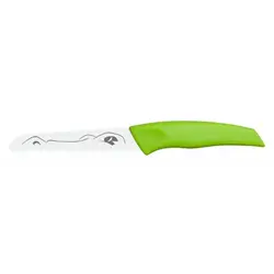 Нож для овощей 110/220 мм. с волн. кромкой, салатовый KIDS Icel /6/