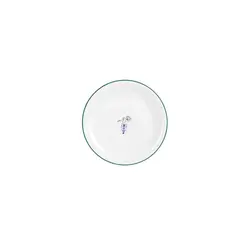 Тарелка мелкая Porland Vaso Piccolo DS15 22 см, кант зеленый