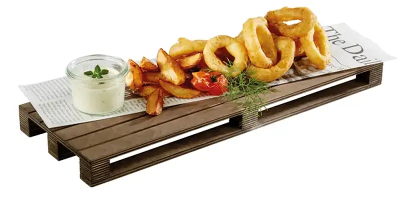 Доска для подачи прямоуг., паллета темное дерево, APS, 400 * 150 * 30 мм