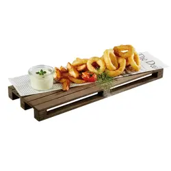 Доска для подачи прямоуг., паллета темное дерево, APS, 400 * 150 * 30 мм