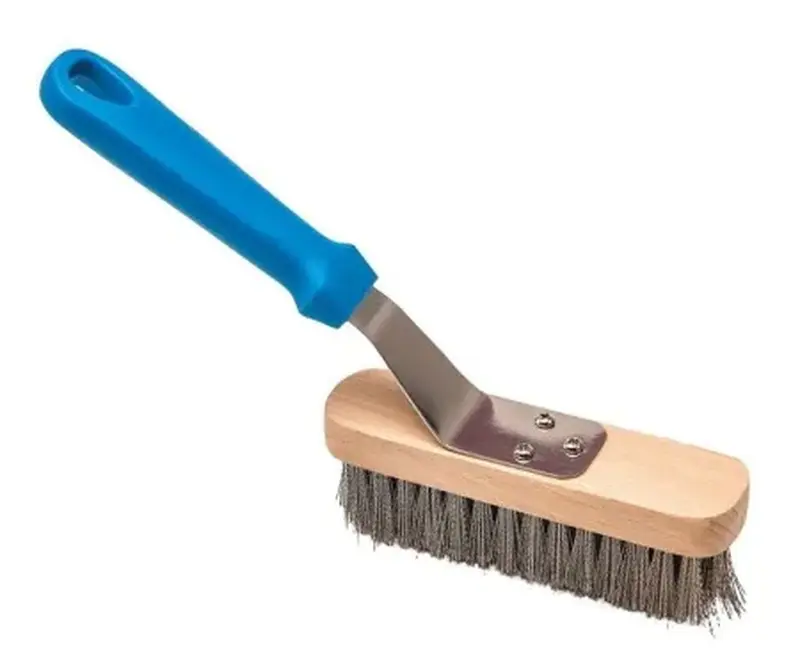 Щетка для гриля 27 см. 17*4 см. со стальной щетиной h=2 см., ручка пластик Gimetal (AC-SPGT2) /1/6/