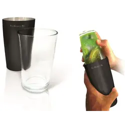 Шейкер 0,45/0,85 л. нерж. Boston со стекл. стаканом VB /1/10/