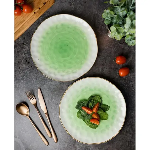 Тарелка d 27 см зеленая фарфор "The Sun Eco" P.L. Proff Cuisine [4]