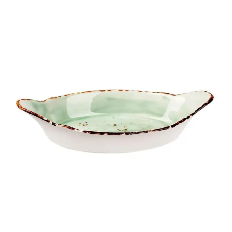 Блюдо овальное 22*11,5*3,2 см 150 мл с ручками Organica Green P.L. Proff Cuisine [6]