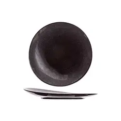 Тарелка с приподнятым краем d 21 см, BLACK GRANITE