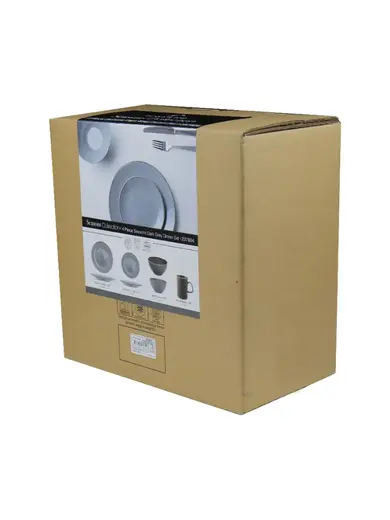 Набор из 4 предметов Porland Seasons (тарелка d 18 см, салатник d 16 см, кружка 325 мл, тарелка d 26 см), фарфор, цвет темно-серый