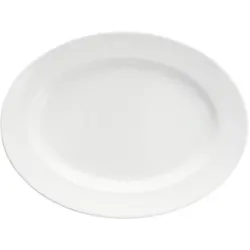 Блюдо овальное с римом 24 см, Snow, Basics
