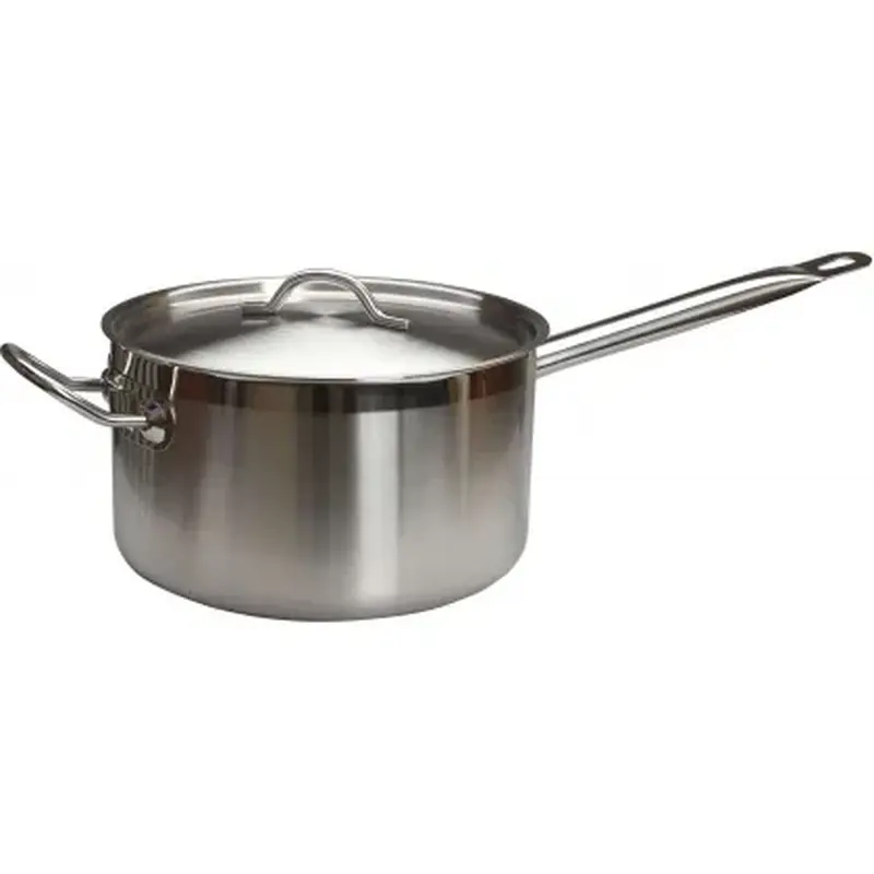 Сотейник 6,0 л. нерж. d=25,5 см. h=14,3 см. с 2 ручками с крышк. тройное дно (индукция) /1/4/