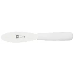 Шпатель кондитерский 21 см. раб. часть 11*3,3 см. нерж. с пластик. ручкой, белый Icel /1/6/