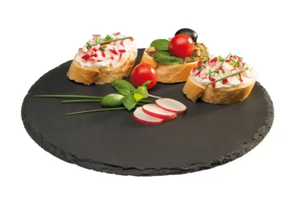 Блюдо для подачи круглое, APS, Slanec, d 28 см, h 1.2 см