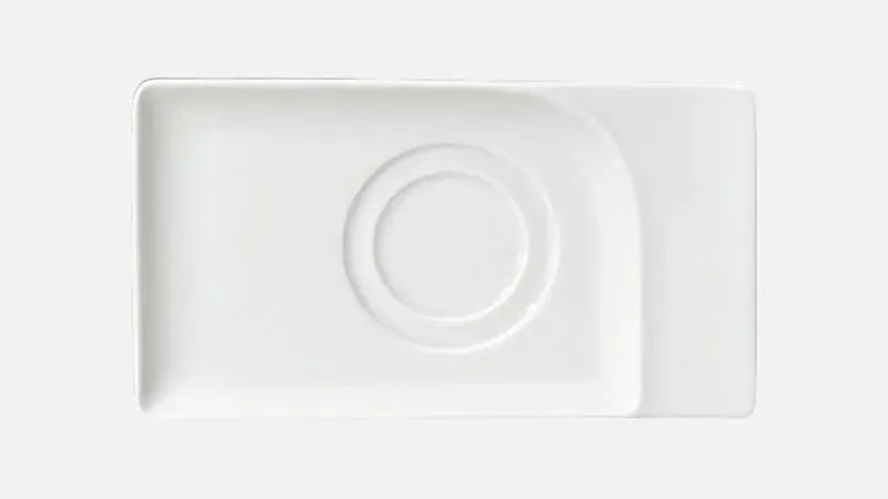 Блюдо для подачи с двойной круглой выемкой 19,8x11 см, h 2,4 см, Fine Dining