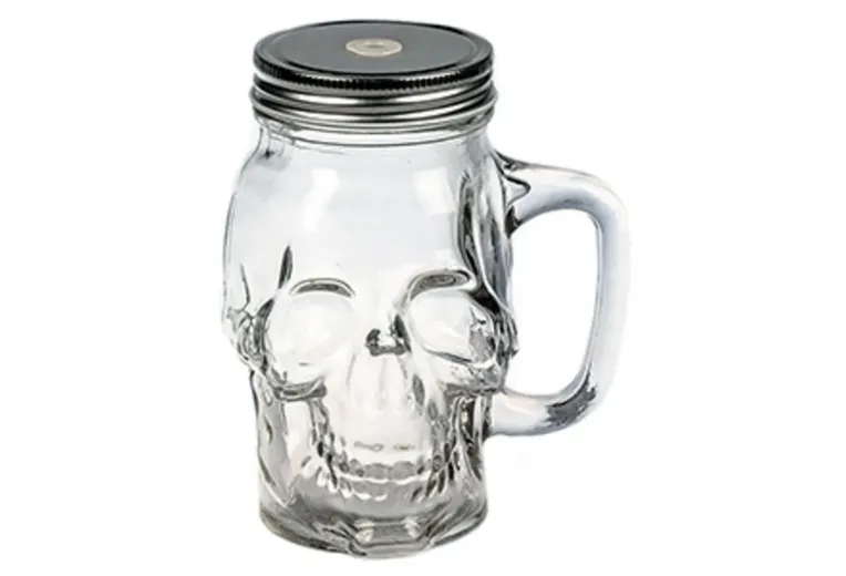 Банка для подачи коктейлей 450 мл "Череп" Skull d 10,1 см h15 см P.L. - BarWare [1]