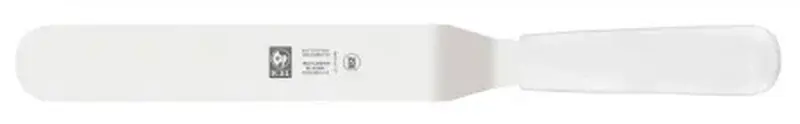 Лопатка 28,5 см. изогнутая раб. часть 15*3 см. нерж. узкая с пластик. ручкой белая Icel /1/6/