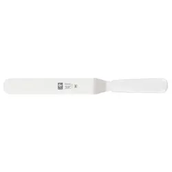 Лопатка 28,5 см. изогнутая раб. часть 15*3 см. нерж. узкая с пластик. ручкой белая Icel /1/6/