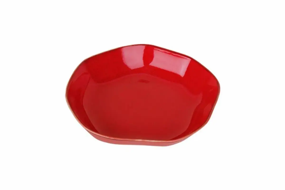 Тарелка глубокая с волнистым краем, Porland, RED, 21 см