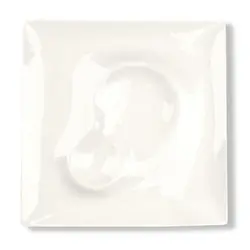 Тарелка 27*27 см квадратная смещенное дно белая фарфор P.L. Proff Cuisine [1]