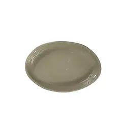 Блюдо овальное 190*130 мм. Оливковый, форма Крафт волнистый край Bonna /1/6/