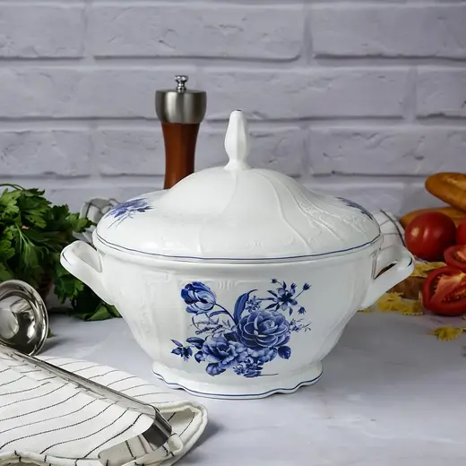 Супница P.L. Proff Cuisine Blue Flower 2,3 л d 23,4 см h22,5 см