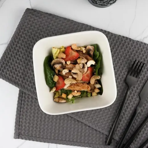 Салатник 550 мл 16*16 см квадратный белый фарфор P.L. Proff Cuisine [6]