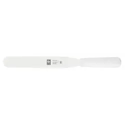 Лопатка 24 см. прямая раб. часть 14*2,7 см. нерж. узкая с пластик. ручкой, белая Icel /1/6/